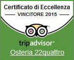 TripAdvisor Certificato di Eccellenza 2015